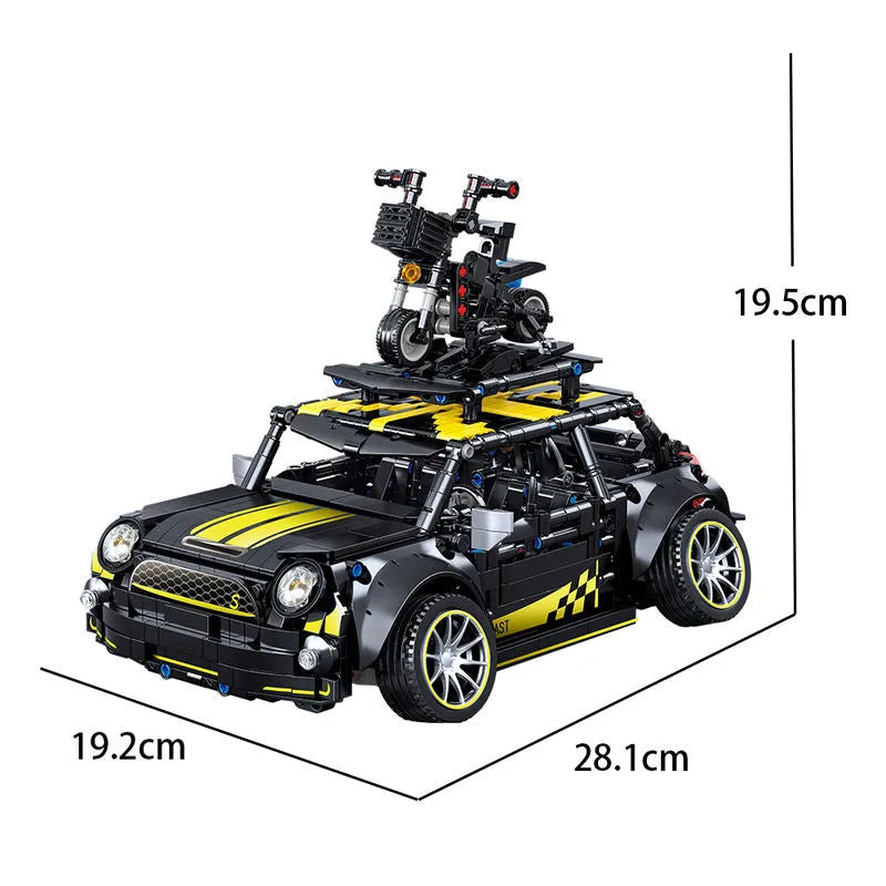 MOC Motorized Building Block Set: Safety Mini Car F56 Sports Car C020