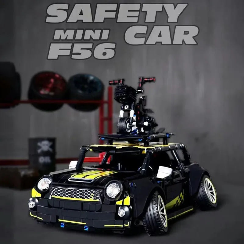 MOC Motorized Building Block Set: Safety Mini Car F56 Sports Car C020