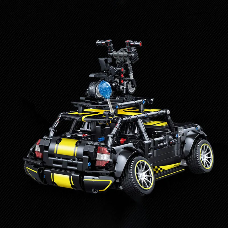 MOC Motorized Building Block Set: Safety Mini Car F56 Sports Car C020