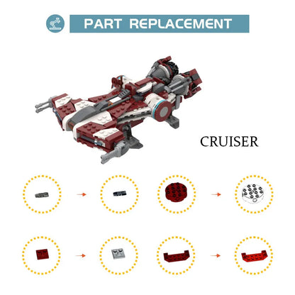 MOC Building Block Set: Star Wars MOC Defender-Class Cruiser 05085