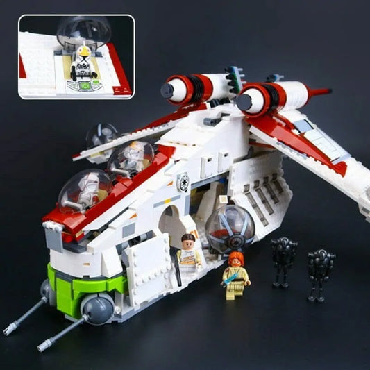 MOC Building Block Set: Star Wars MOC Republic Gunship Cruiser 05041