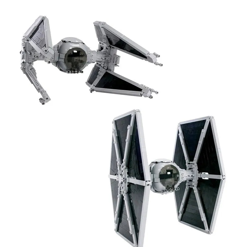 MOC Motorized Building Block Set: Star Wars Custom MOC TIE Fighter Interceptor, Model 11974