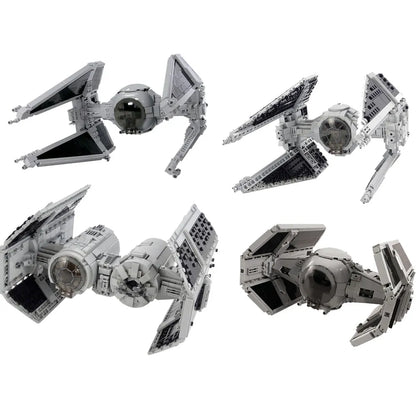 MOC Motorized Building Block Set: Star Wars MOC Custom Tie Interceptor, Model 55661