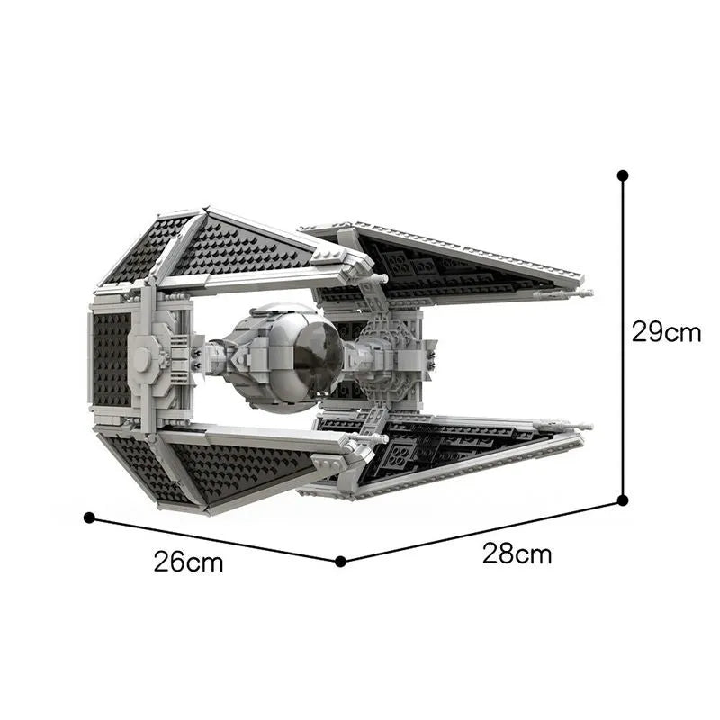 MOC Motorized Building Block Set: Star Wars MOC Custom Tie Interceptor, Model 55661