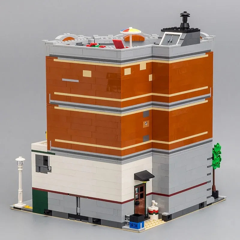 MOC Building Block Set: Street Expert City Corner Garage 15042