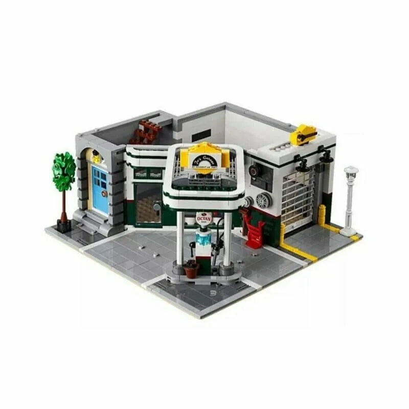 MOC Building Block Set: Street Expert City Corner Garage 15042