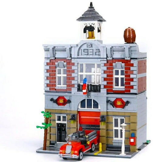 MOC Building Block Set: Street Expert City Fire Brigade 15004