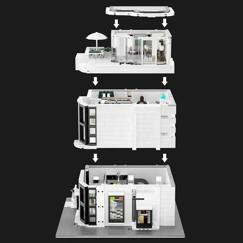 MOC Building Block Set: Street Expert MOC Luxury Flagship Store, Model LS 88001