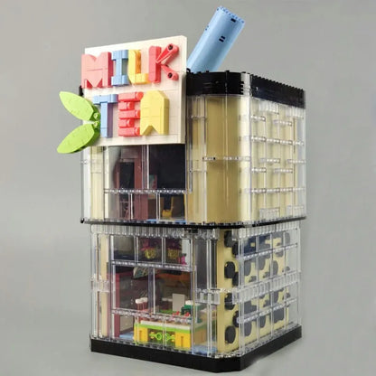 MOC Building Block Set: Street Experts Milk Tea Store Shop, Model SY5209