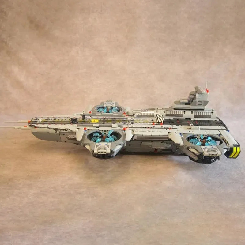 MOC Building Block Set: Super Hero Motorized SHIELD RC Helicarrier, Model K10218