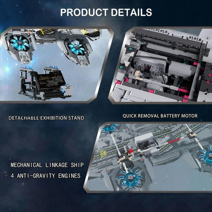 MOC Building Block Set: Super Hero Motorized SHIELD RC Helicarrier, Model K10218