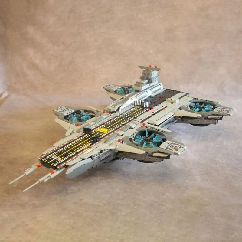 MOC Building Block Set: Super Hero Motorized SHIELD RC Helicarrier, Model K10218