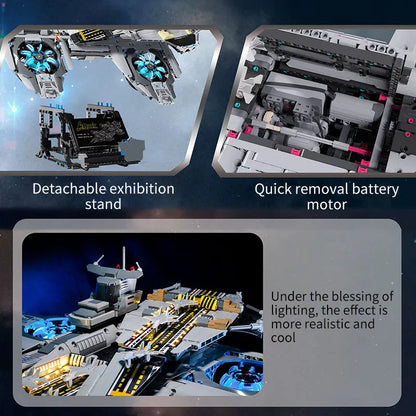 MOC Building Block Set: Super Hero Motorized SHIELD RC Helicarrier, Model K10218