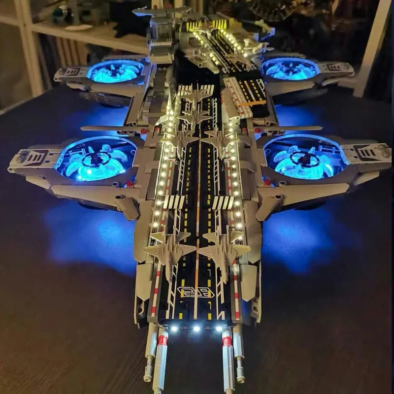 MOC Building Block Set: Super Hero Motorized SHIELD RC Helicarrier, Model K10218