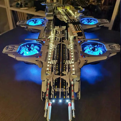 MOC Building Block Set: Super Hero Motorized SHIELD RC Helicarrier, Model K10218
