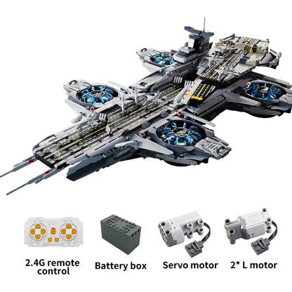 MOC Building Block Set: Super Hero Motorized SHIELD RC Helicarrier, Model K10218