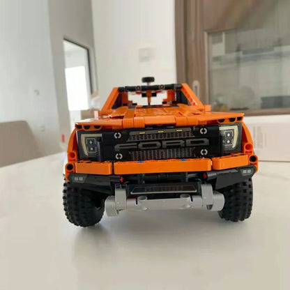 MOC Motorized Building Block Set: A55355 Ford F-150 Raptor Pickup Truck, Model 55355
