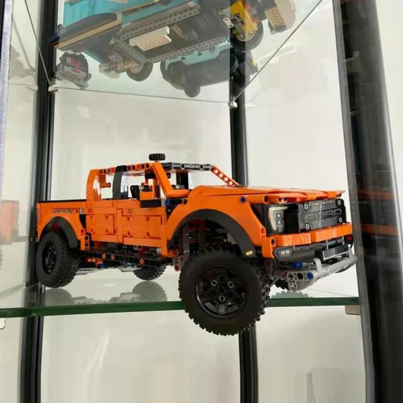 MOC Motorized Building Block Set: A55355 Ford F-150 Raptor Pickup Truck, Model 55355