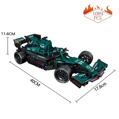 MOC Motorized Building Block Set: Concept F1 Formula Racing Car C014