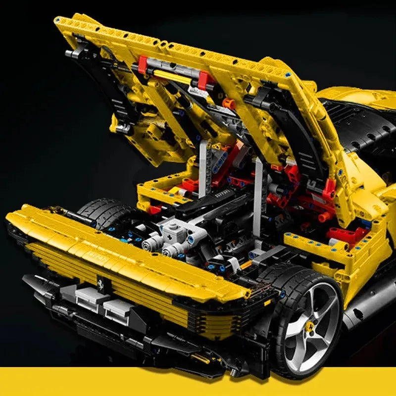 MOC Building Block Set: Ferrari Daytona SP3 43143 Hyper Racing Car