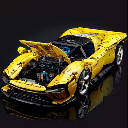 MOC Building Block Set: Ferrari Daytona SP3 43143 Hyper Racing Car
