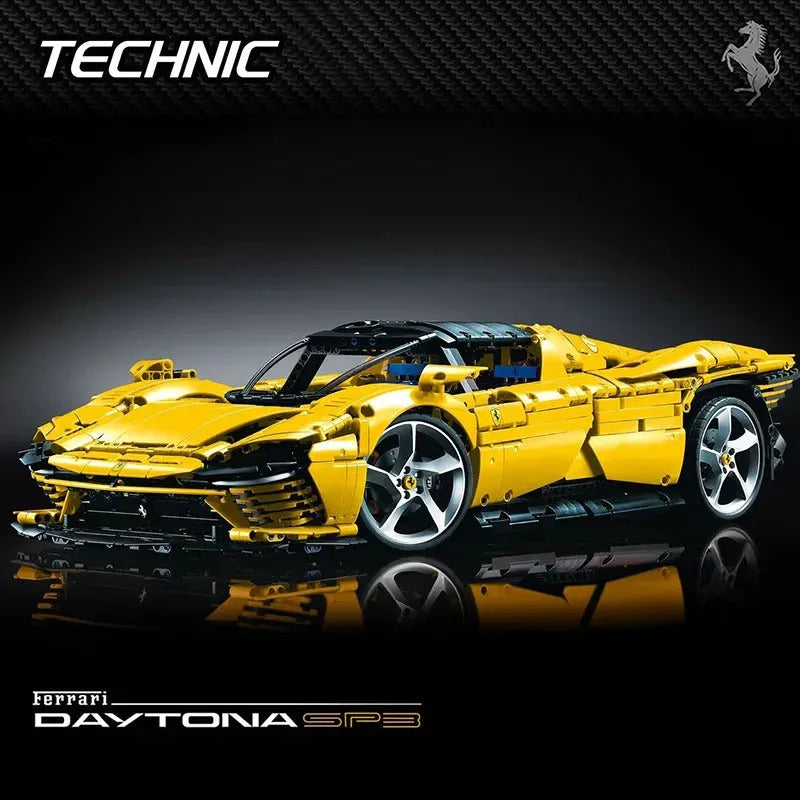 MOC Building Block Set: Ferrari Daytona SP3 43143 Hyper Racing Car