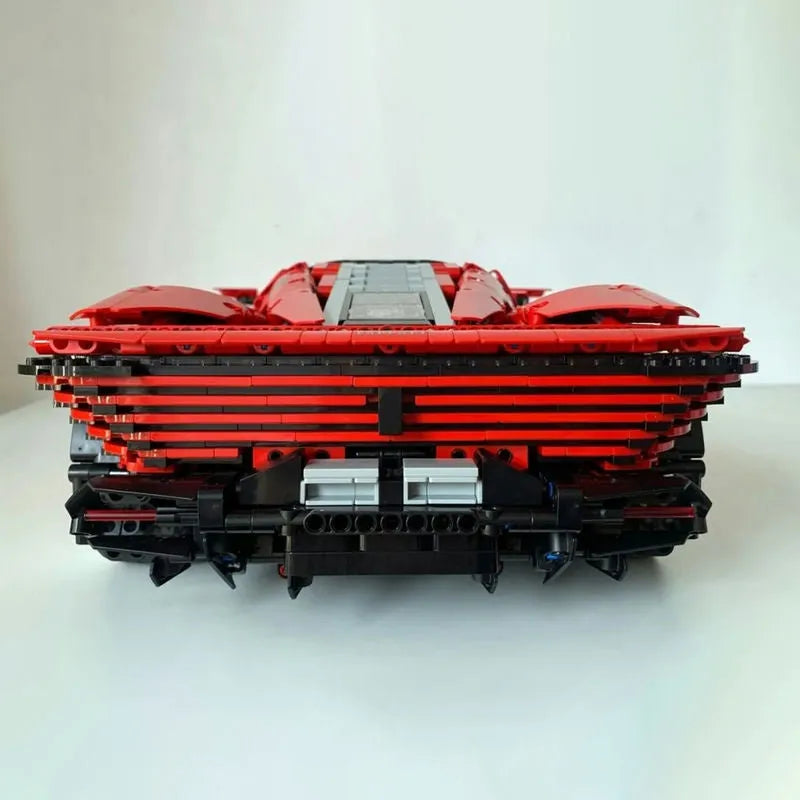 MOC Motorized Building Block Set: Ferrari Daytona SP3 81998 Racing Hyper Car, Model 81998 / 8787 / 8888