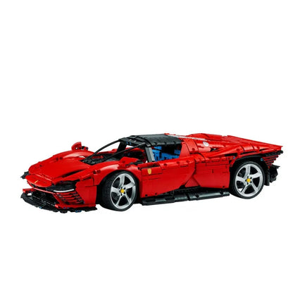 MOC Motorized Building Block Set: Ferrari Daytona SP3 81998 Racing Hyper Car, Model 81998 / 8787 / 8888