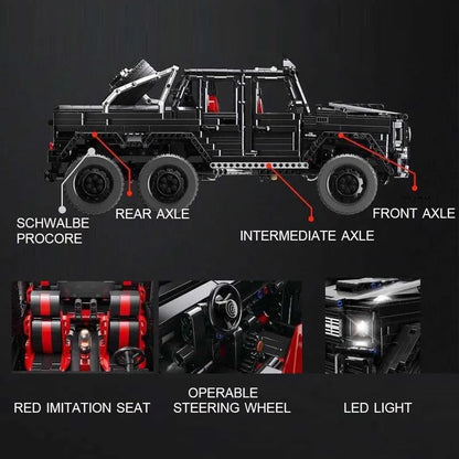 MOC Motorized Building Block Set: J901 Off-Road LAND CRUISER AMG SUV, Model J-901