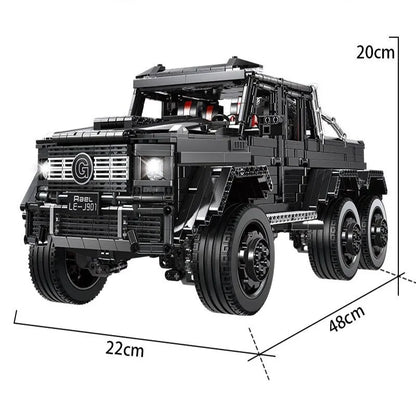 MOC Motorized Building Block Set: J901 Off-Road LAND CRUISER AMG SUV, Model J-901