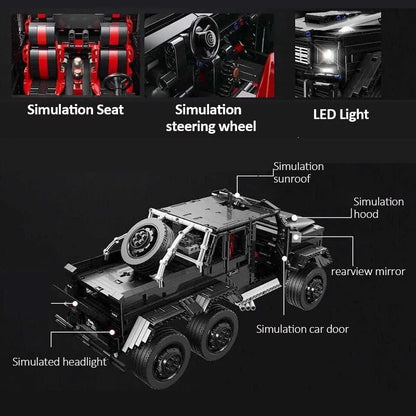 MOC Motorized Building Block Set: J901 Off-Road LAND CRUISER AMG SUV, Model J-901