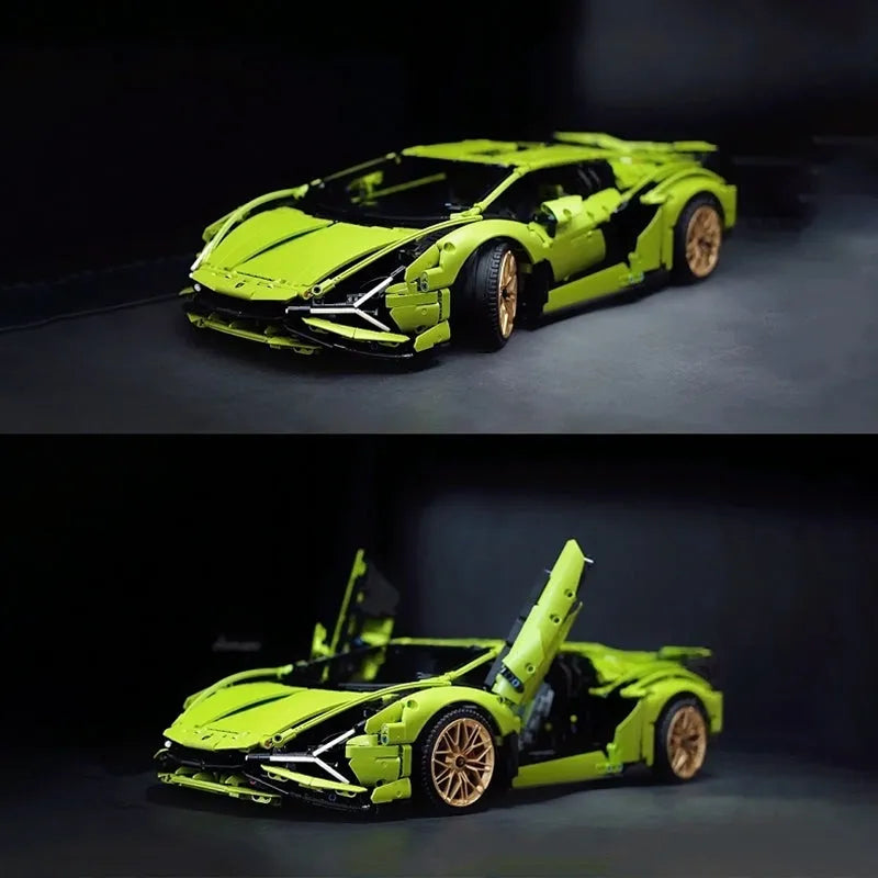 MOC Building Block Set: Lambo Sian FKP37 Racing Car 81996