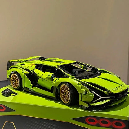 MOC Building Block Set: Lambo Sian FKP37 Racing Car 81996