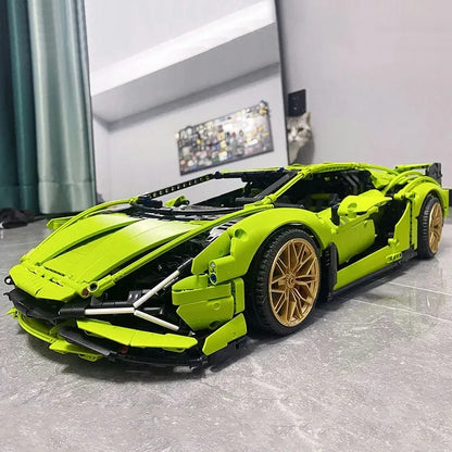 MOC Building Block Set: Lambo Sian FKP37 Racing Car 81996