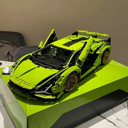 MOC Building Block Set: Lambo Sian FKP37 Racing Car 81996