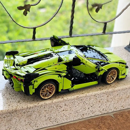 MOC Building Block Set: Lambo Sian FKP37 Racing Car 81996