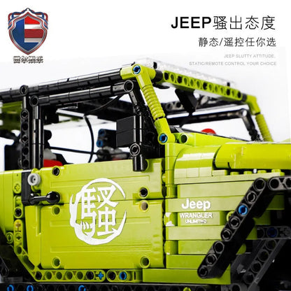 MOC Motorized Building Block Set: Off-Road Jeep Wrangler Rubicon J902, Model J-902