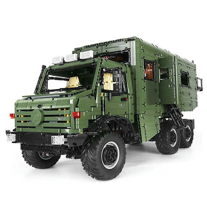 MOC Motorized Building Block Set: Off-Road RV Unimog Truck J907