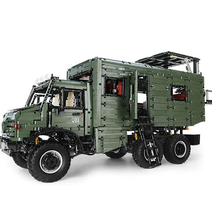 MOC Motorized Building Block Set: Off-Road RV Unimog Truck J907