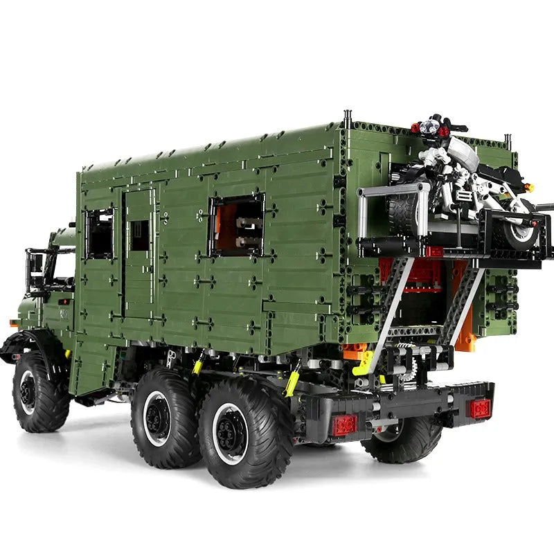 MOC Motorized Building Block Set: Off-Road RV Unimog Truck J907