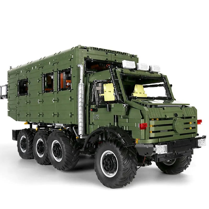 MOC Motorized Building Block Set: Off-Road RV Unimog Truck J907