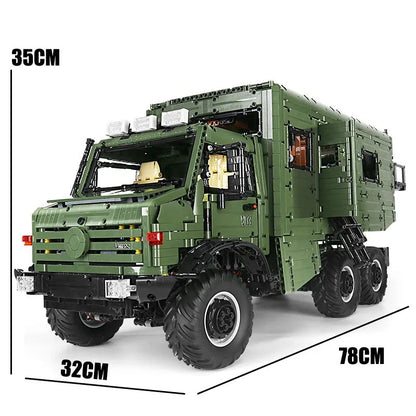 MOC Motorized Building Block Set: Off-Road RV Unimog Truck J907