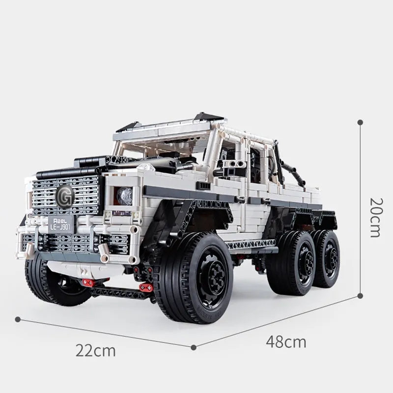 MOC Motorized Building Block Set: Off-Road SUV LAND CRUISER AMG
