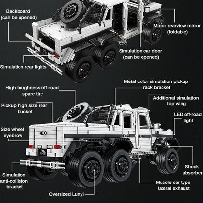 MOC Motorized Building Block Set: Off-Road SUV LAND CRUISER AMG
