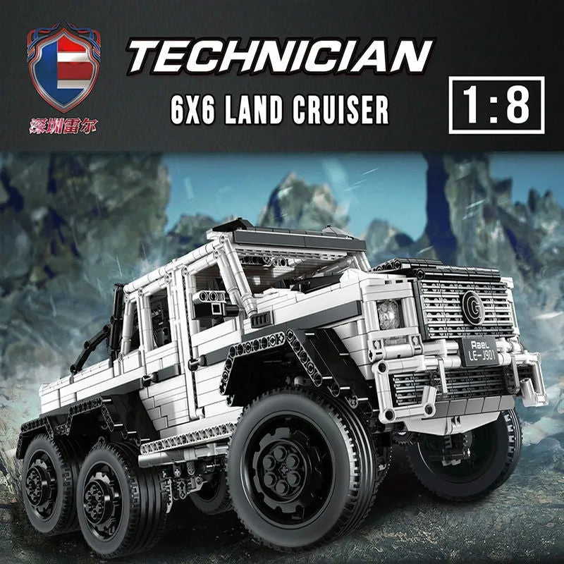 MOC Motorized Building Block Set: Off-Road SUV LAND CRUISER AMG
