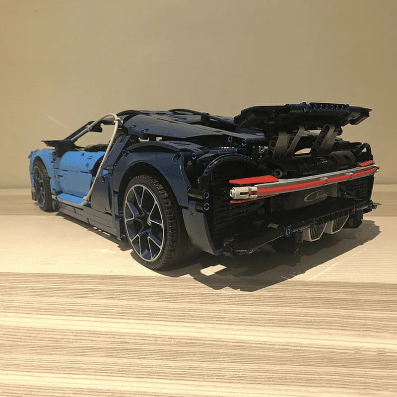 MOC Motorized Building Block Set: Supercar Bugatti Chiron Racing Car