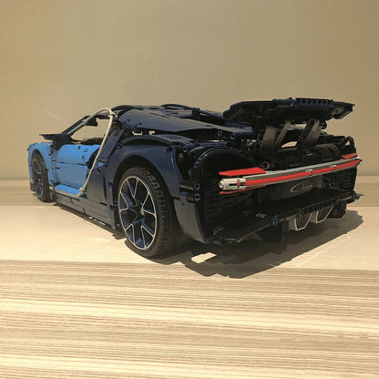 MOC Motorized Building Block Set: Supercar Bugatti Chiron Racing Car