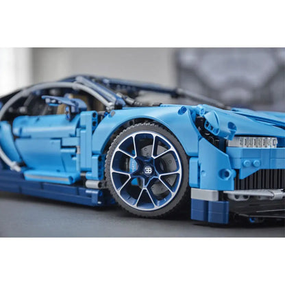 MOC Motorized Building Block Set: Supercar Bugatti Chiron Racing Car