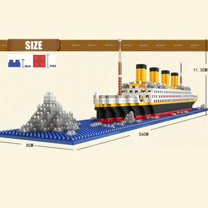 MOC Building Block Set: Titanic Cruise Steam Ship MINI Boat, Model JM50