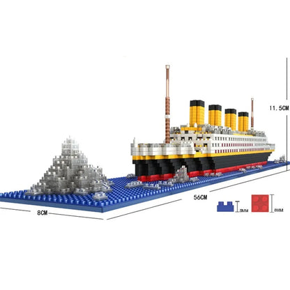 MOC Building Block Set: Titanic Cruise Steam Ship MINI Boat, Model JM50
